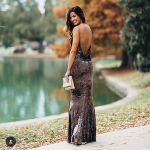 Velvet Olivaceous Holiday dress